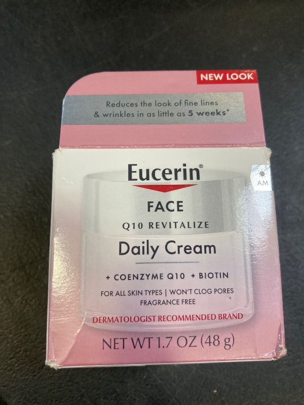 Photo 1 of Eucerin Q10 Anti-Wrinkle Face Cream, Unscented Face Cream for Sensitive Skin, 1.7 Oz Jar