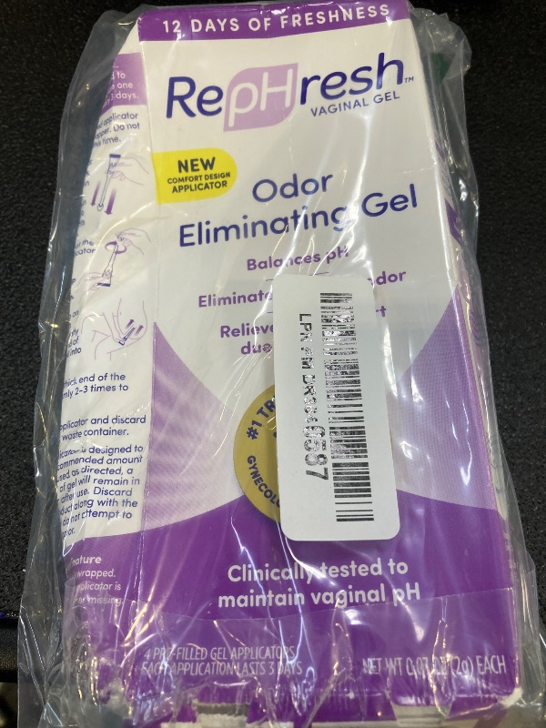 Photo 1 of RepHresh Odor Eliminating Vaginal Gel, Feminine Care pH Balance for Women, 4 Count (0.7oz)
