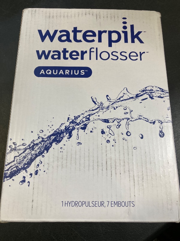 Photo 1 of Waterpik Aquarius Water Flosser For Teeth Cleaning, Gums, Braces, Dental Care, Electric Power With 10 Settings, 7 Tips For Multiple Users And Needs, ADA Accepted, White WP-660, Packaging May Vary