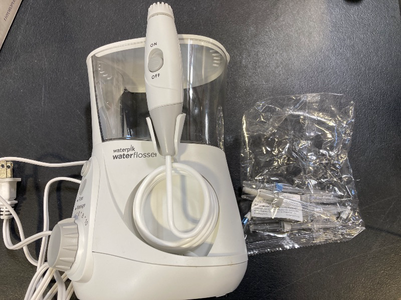Photo 1 of Waterpik Aquarius Water Flosser For Teeth Cleaning, Gums, Braces, Dental Care, Electric Power With 10 Settings, 7 Tips For Multiple Users And Needs, ADA Accepted, White WP-660, Packaging May Vary