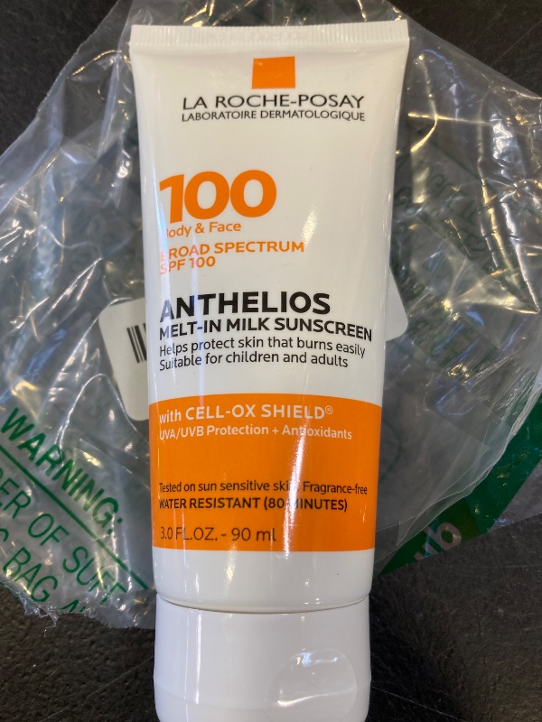 Photo 1 of La Roche-Posay Anthelios Melt-In Milk Sunscreen SPF 100, Sunscreen For Body & Face, Broad Spectrum SPF + Antioxidants, Oil Free, For Sun Sensitive Skin, Oxybenzone Free