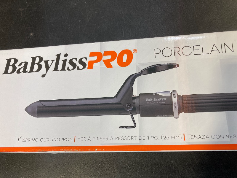 Photo 1 of BabylissPRO Porcelain Ceramic 1" Spring Curling Iron