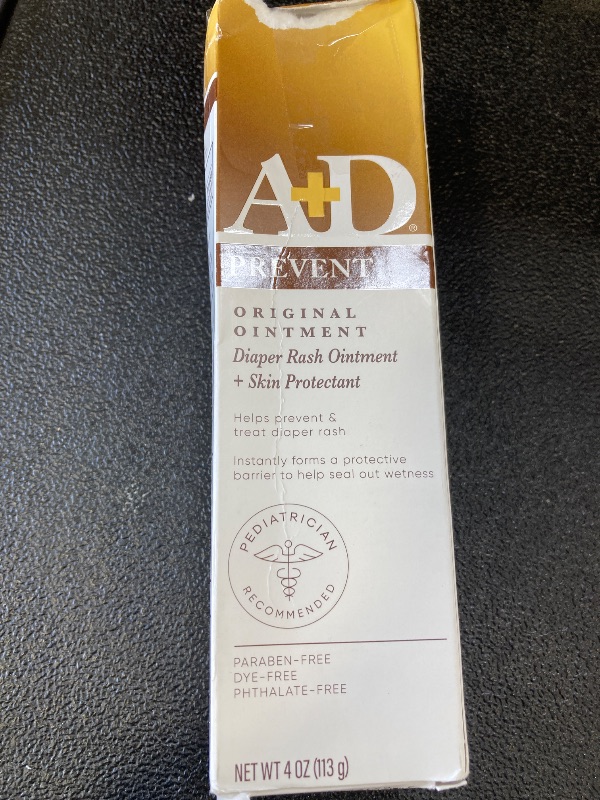 Photo 1 of A+D Original Diaper Rash Ointment Prevents & Treats Diaper Rash, Moisturizing Skin Protectant with Vitamins A & D, Healing Skin Ointment for Dry and Cracked Skin 4oz