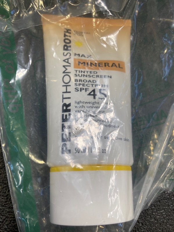 Photo 1 of Peter Thomas Roth | Max Mineral Tinted Sunscreen Broad Spectrum SPF 45 | Tinted Moisturizer with SPF, Water-Resistant Mineral Sunscreen For Sensitive Skin, 1.7 Fl Oz. (Pack of 1)