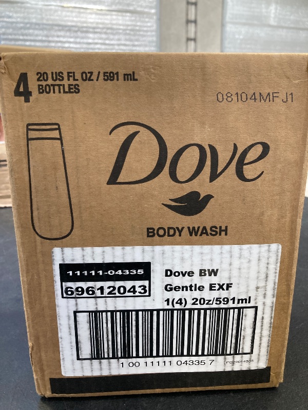 Photo 1 of Dove Body Wash Gentle Exfoliating With Sea Minerals 4 Count Instantly Reveals Visibly Smoother Skin Cleanser That Effectively Washes Away Bacteria While Nourishing Your Skin 20 oz