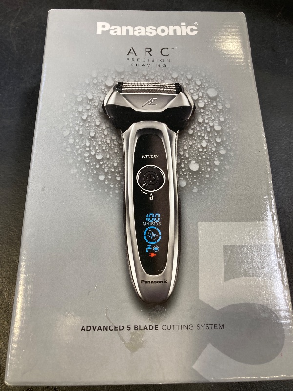 Photo 1 of Panasonic ARC5 Electric Razor for Men with Pop-Up Trimmer, Wet/Dry 5-Blade Electric Shaver with Intelligent Shave Sensor and Multi-Flex Pivoting Head – ES-LV65-S (Silver)