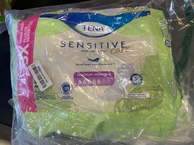 Photo 1 of TENA Sensitive Care Maximum Absorbency Incontinence/Bladder Control Pad for Women, Regular Length, 56 Count