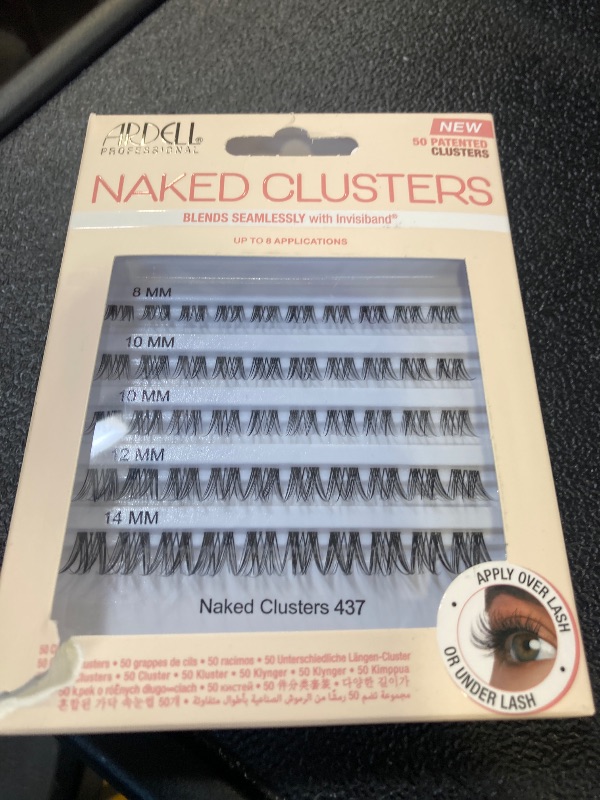 Photo 1 of Ardell Naked Clusters 437, DIY Lash Clusters, Natural Looking Individual Lashes, Reusable Eyelash Extension Kit, 50 Clusters, Up to 8 Applications, 1-Pack