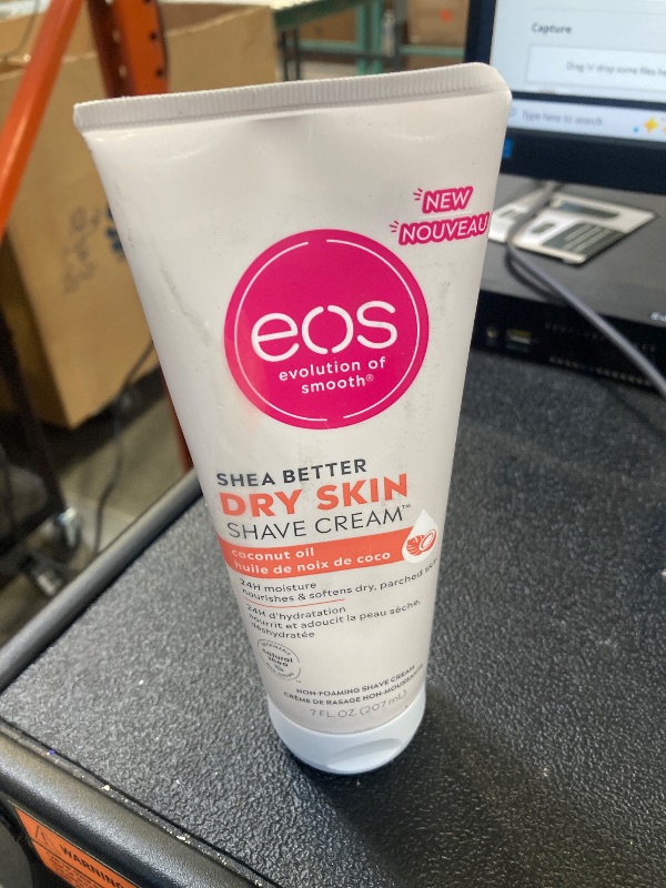 Photo 1 of eos Shea Better Dry Skin Shaving Cream, Shave Cream for Women, Skin Care and Lotion with Coconut Oil, 24-Hour Hydration, 7 fl oz, Packaging May Vary