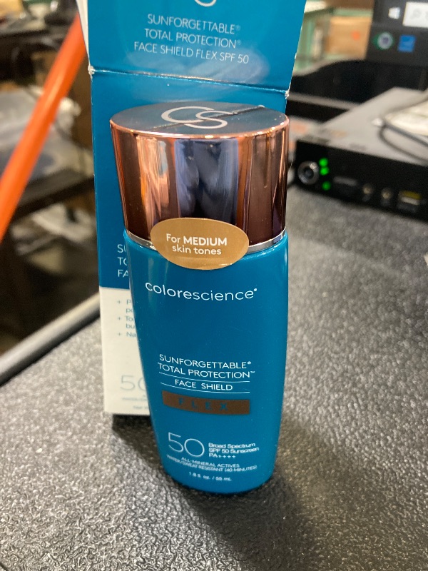 Photo 1 of Colorescience Total Protection Face Shield Flex SPF 50, Zinc Oxide Formula, Medium, 1.8 fl. oz.