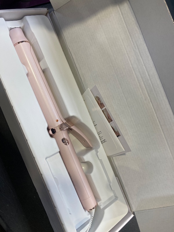 Photo 1 of T3 SinglePass Curl X Extra-Long Barrel Curling Iron with 9 Heat Settings and Ceramic Barrel for Fast Styling and Lasting Results on All Hair Types
