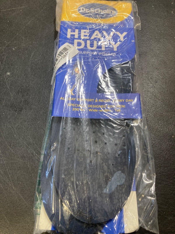 Photo 1 of Dr. Scholl's Heavy Duty Support Insole Orthotics, Big & Tall, 200lbs+, Wide Feet, Shock Absorbing, Arch Support, Distributes Pressure, Trim to Fit Inserts, Work Boots & Shoes, Men Size 8-14, 1 Pair