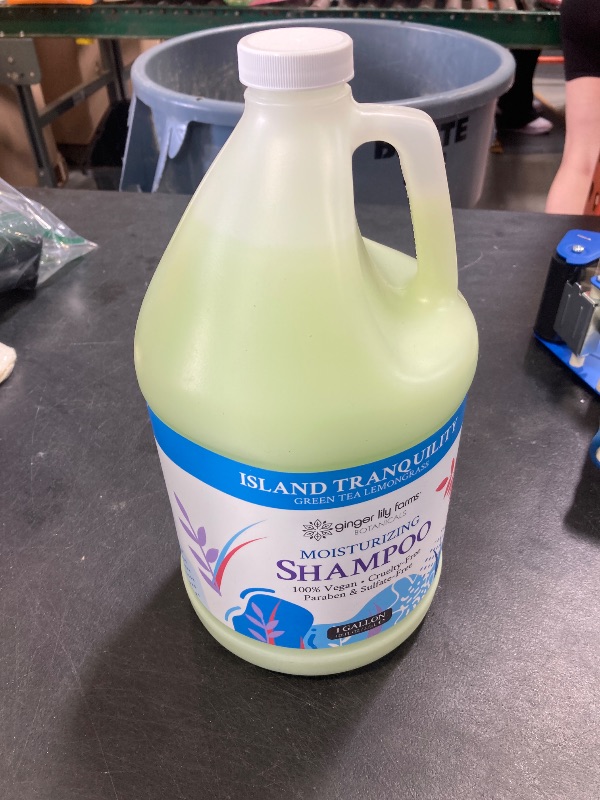 Photo 1 of Ginger Lily Farms Botanicals Nourishing Shampoo, Island Tranquility, 100% Vegan & Cruelty-Free, Green Tea & Lemongrass Scent, 1 Gallon Refill (128 fl. oz.)