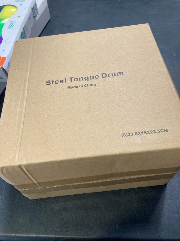 Photo 1 of Steel Tongue Drum, Horse 8 Inch 8 Tones Tank Drum C Key Percussion Steel Drum Kit with Drum Mallets Note Stickers Finger Picks Mallet Bracket and Gig Bag(6 Inch 8 Tones Dark Blue)
