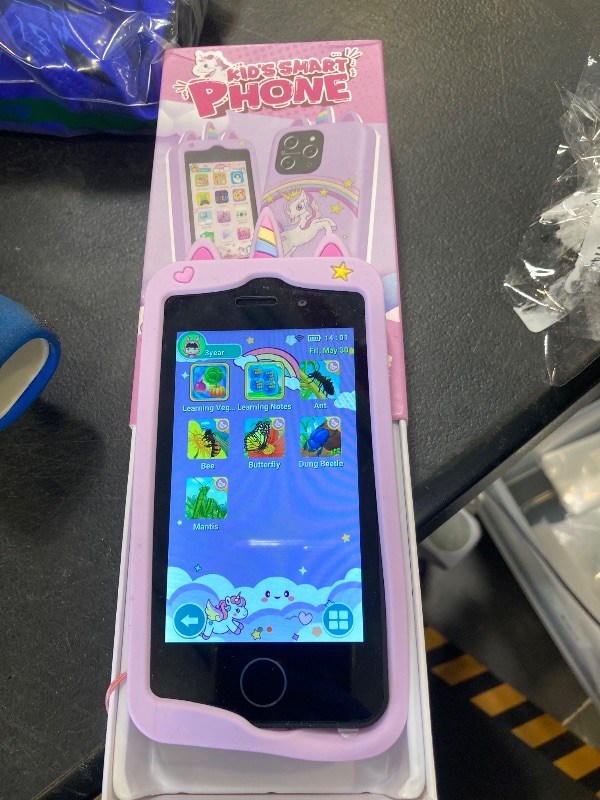 Photo 1 of Kids Smart Phone for Girls, Christmas Birthday Gifts for Girls Age 3-10 Kids Toys Cell Phone, 2.8" Touchscreen Toddler Learning Play Toy Phone with Dual Camera, Game, Music Player, 8GB Card Purple