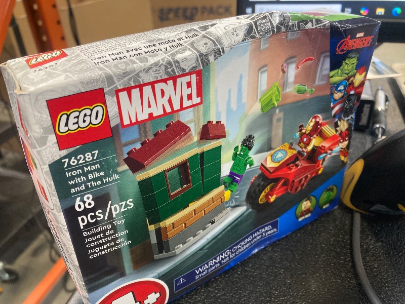 Photo 1 of LEGO Marvel Iron Man with Bike and The Hulk Building Set, Easy Build Marvel Toy for Kids, Collectible Playset with Motorcycle Toy and 2 Minifigures, Great Gift for Boys and Girls Ages 4 and Up, 76287