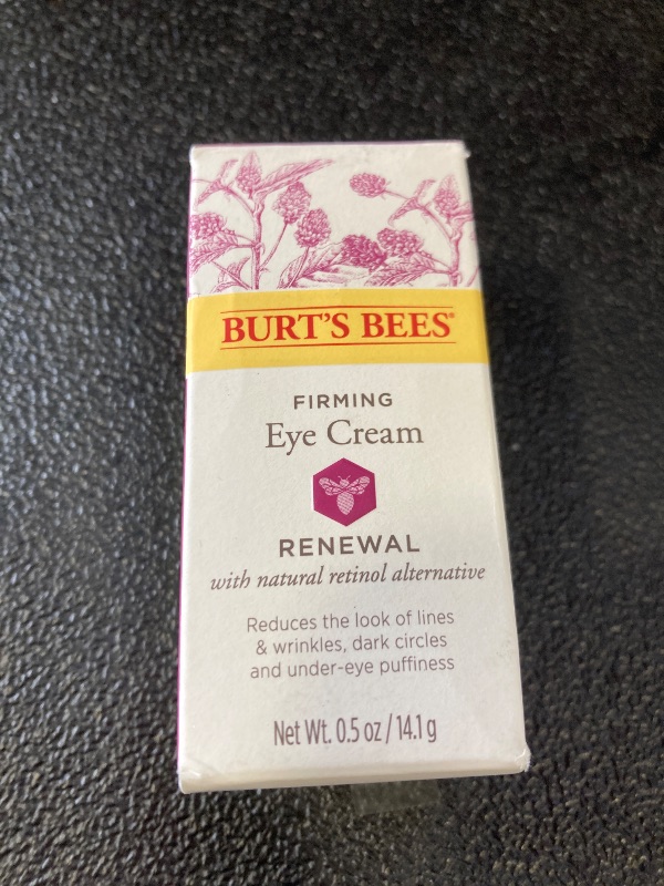 Photo 1 of Burt's Bees Renewal Firming Eye Cream With Natural Retinol Alternative, Reduces Appearance of Lines, Wrinkles, Under-Eye Circles and Crow's Feet, 99 Percent Natural Origin Skin Care, 0.5 oz. Bottle