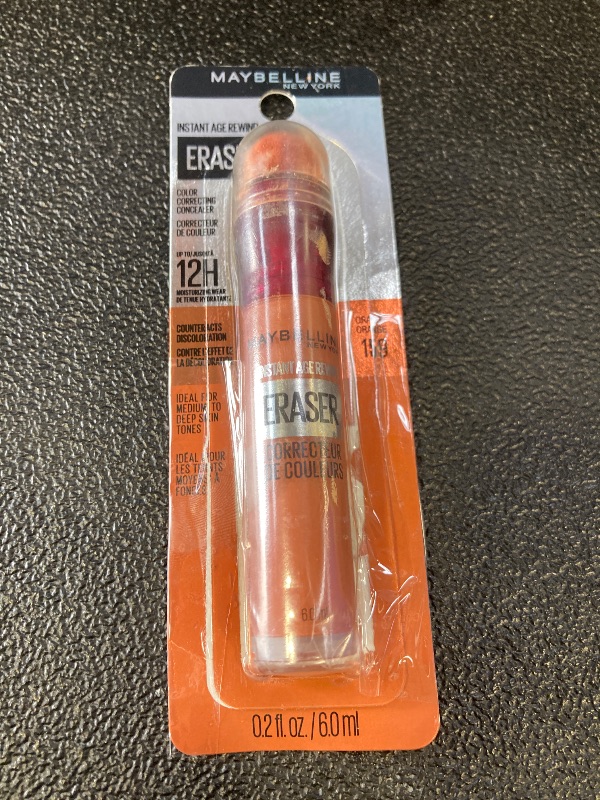Photo 1 of Maybelline Instant Age Rewind Instant Eraser Color Correcting Concealer, Crease-Resistant Coverage, Up to 12HR Moisturizing Wear, Orange Color Corrector, 159, 1 Count