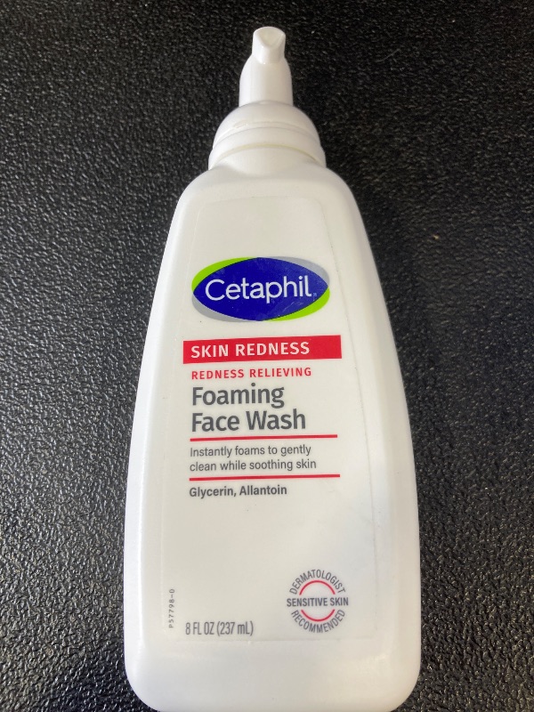 Photo 1 of Cetaphil Redness Relieving Foaming Face Wash For Sensitive Skin, 8 Fl Oz, Gently Cleanses & Calms Sensitive Skin Without Over Drying, (Packaging May Vary)