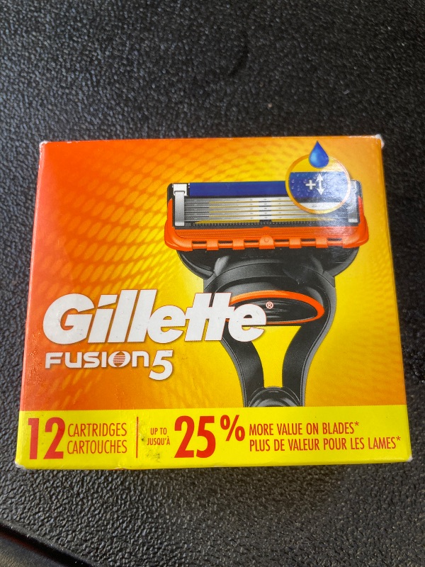 Photo 1 of Gillette Fusion5 Razor Refills for Men, 12ct Cartridges, Lubrication Strip, Precision Trimmer for Men, 5-Bladed Refill Blades for Close Shave