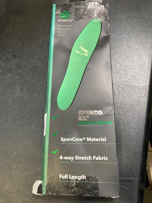 Photo 1 of Spenco Rx Comfort Thin Lightweight Cushioning Orthotic Shoe Insole, Women's 11-12.5/Men's 10-11.5