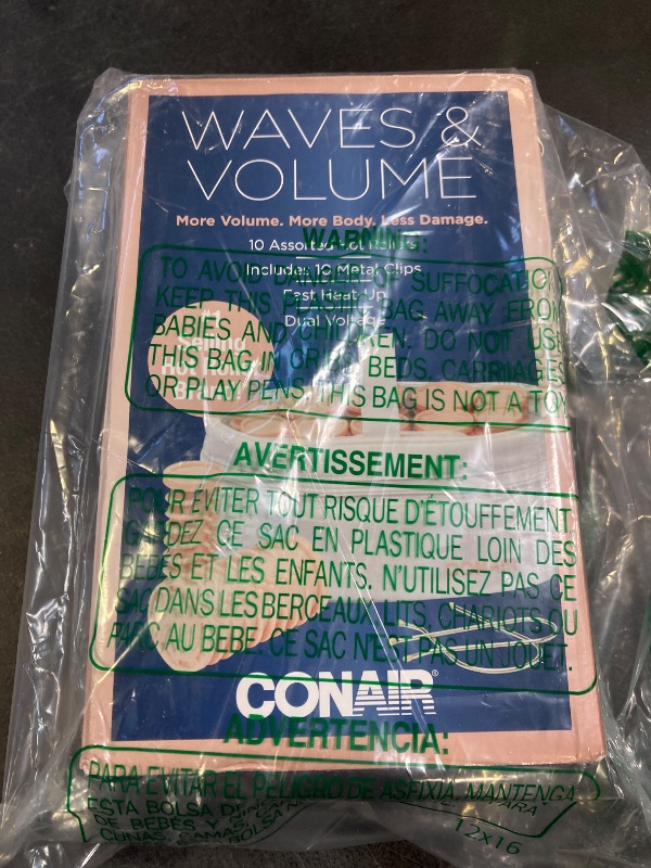 Photo 1 of Conair Instant Heat Compact Hot Rollers for Long, Medium, and All Hair - Hair Curler - Hair Roller Clips Included - 1 1/4-inch, 1-inch, and 3/4-inch Rollers