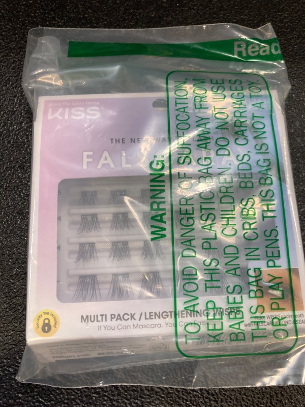 Photo 1 of KISS Falscara DIY Eyelash Extension Lengthening Wisps - Featherlight Synthetic Reusable Artificial Eyelashes Multipack of 24 Mini Lash Clusters for that Authentic Eyelash Extension Look
