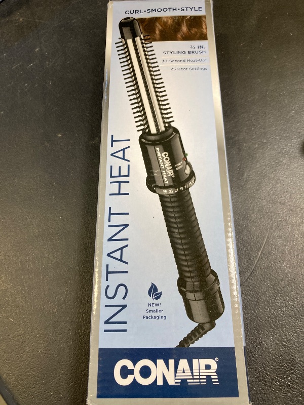 Photo 1 of Conair Instant Heat Curling Iron Brush, 3/4-Inch Barrel - For Use On Short Hair