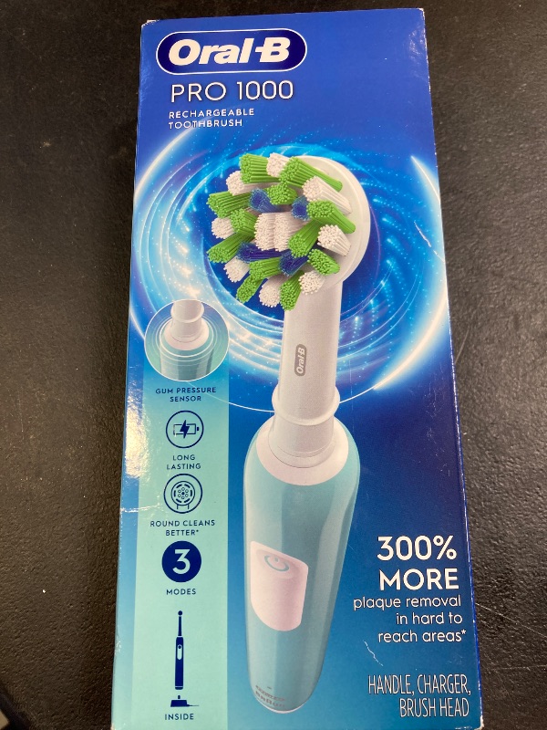 Photo 1 of Oral-B Pro 1000 CrossAction Electric Toothbrush, Green