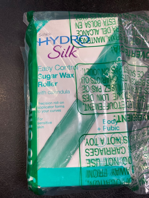 Photo 1 of Schick Hydro Silk Sugar Wax Roller for Body + Pubic Hair Removal | Roll On Wax Kit for Body and Bikini Line Hair Removal