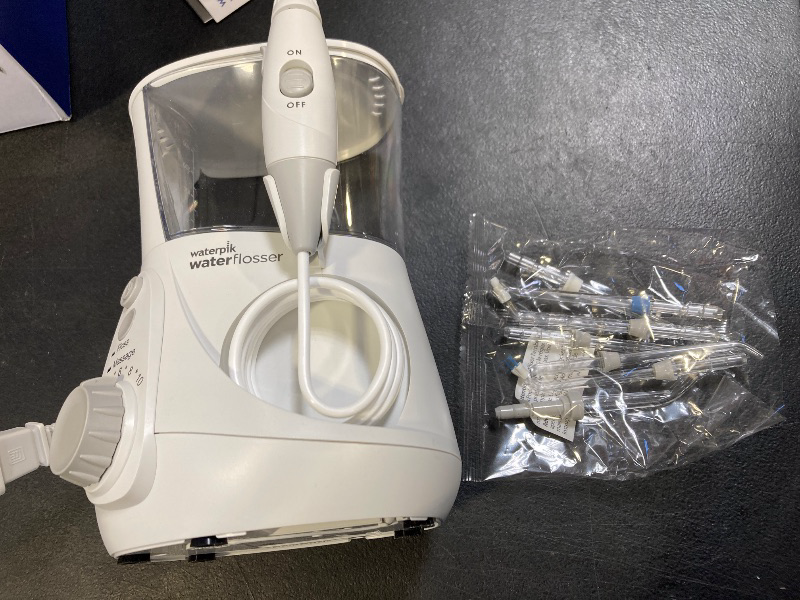 Photo 1 of Waterpik Aquarius Water Flosser For Teeth Cleaning, Gums, Braces, Dental Care, Electric Power With 10 Settings, 7 Tips For Multiple Users And Needs, ADA Accepted, White WP-660, Packaging May Vary