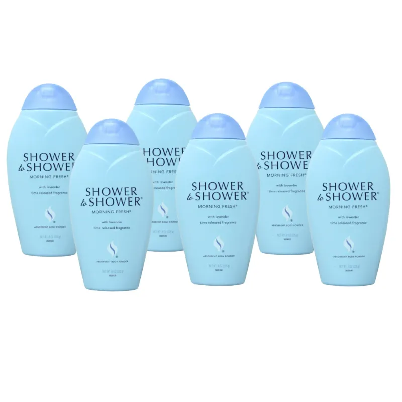 Photo 1 of Shower To Shower Absorbent Body Powder, Morning Fresh, 8 Oz, - 6 Pack