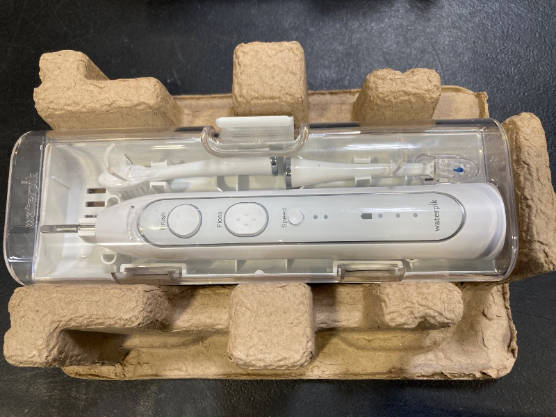 Photo 1 of Waterpik Sonic-Fusion 2.0 Professional Flossing Electric Toothbrush with Water Flosser Combo In One, White SF-04, Packaging May Vary