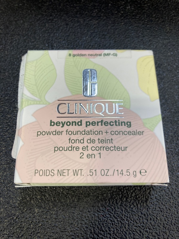 Photo 1 of Clinique Beyond Perfecting Powder Lightweight Full Coverage Foundation + Concealer For Dry Combination to Oily Skin Types, Golden Neutral, 0.51 Ounce