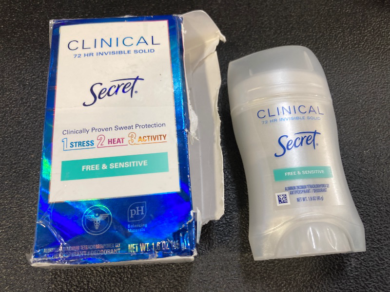 Photo 1 of Secret Clinical Strength Completely Clean Invisible Solid Antiperspirant & Deodorant