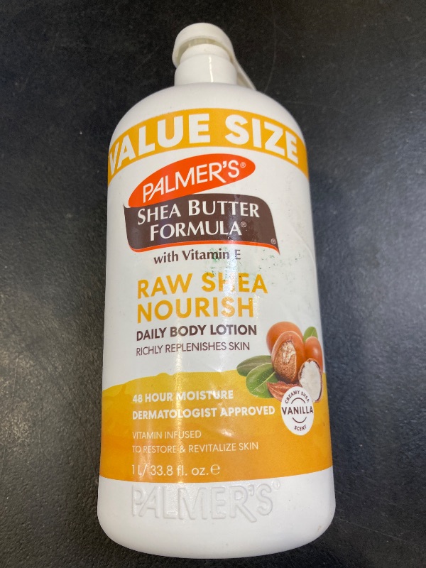 Photo 1 of Palmer's Shea Formula Raw Shea Body Lotion for Dry Skin, Hand & Body Moisturizer, Value Size Pump Bottle, 33.8 Ounces (Pack of 1)