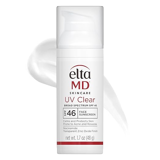 Photo 1 of EltaMD UV Clear Face Sunscreen SPF 46, Oil-Free Sunscreen with Zinc Oxide, Dermatologist Recommended