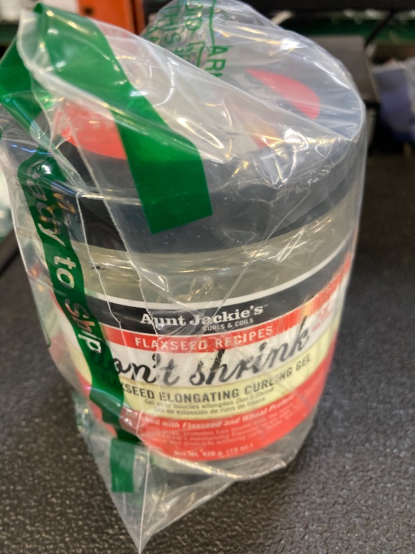Photo 1 of Aunt Jackie's Flaxseed Recipes Don't Shrink Elongating Hair Curling Gel for Natural Curls, Coils and Waves, Helps Prevent Dryness and Flaking, 15 oz