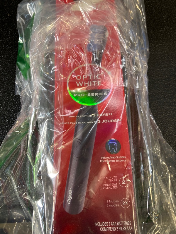 Photo 1 of Colgate 360 Optic White Pro-Series Battery Black Toothbrush