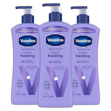 Photo 1 of Vaseline Intensive Care Calm Healing Body Lotion 3 count for Dry Skin Made with Ultra-Hydrating Lipids and Lavender Extract to Heal and Restore Dry Skin 20.3 oz