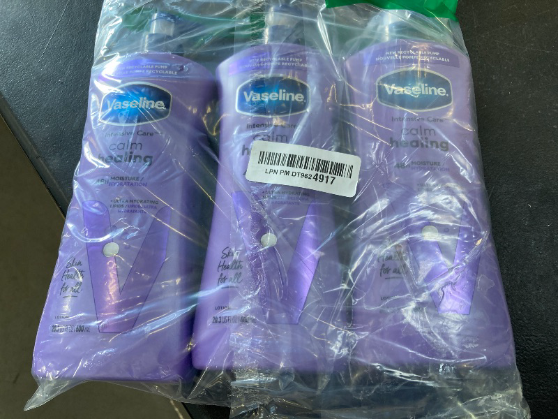 Photo 1 of Vaseline Intensive Care Calm Healing Body Lotion 3 count for Dry Skin Made with Ultra-Hydrating Lipids and Lavender Extract to Heal and Restore Dry Skin 20.3 oz