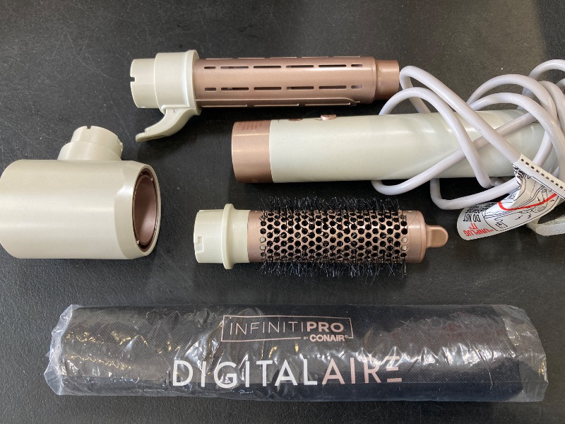 Photo 1 of INFINITIPRO BY CONAIR DigitalAIRE Multi Hair Styler, Air Styling System for Curls, Waves, Blowouts & Volume, 4 Attachments to Personalize Your Look Plus Storage Bag, White