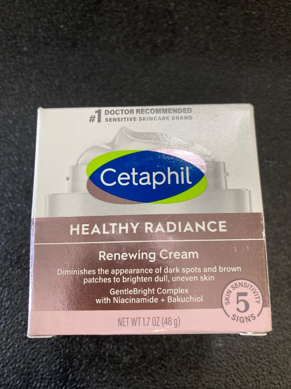 Photo 1 of Cetaphil Face Cream, Healthy Radiance Renewing Cream, Visibly Reduces Look of Dark Spots, Brightening Lotion, Designed for Sensitive Skin, Hypoallergenic, Fragrance Free, 1.7oz