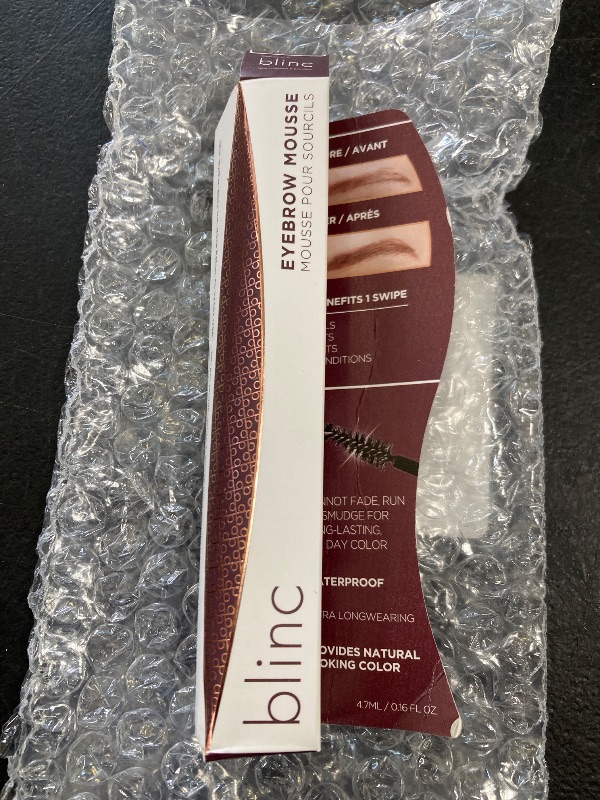 Photo 1 of Blinc Eyebrow Mousse, Extreme Hold Tinted Eyebrow Gel with Peptides and Vitamins A & E, Natural Finish, Long-Wearing, Waterproof, Vegan, Gluten-Free & Cruelty-Free, 4.7mL/ 0.16 Fl. Oz, Light Brunette