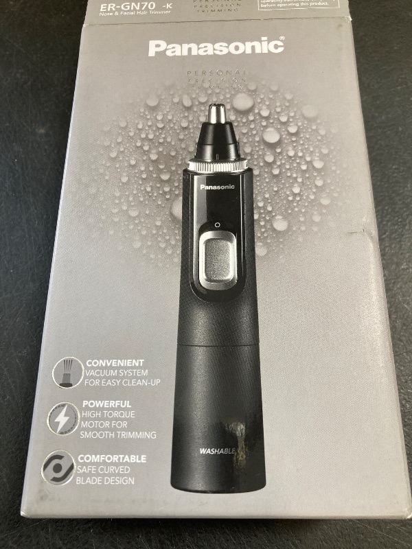 Photo 1 of Panasonic Ear and Nose Hair Trimmer for Men with Vacuum Cleaning System, Powerful Motor and Dual-Edge Blades for Smoother Cutting, Wet/Dry – ER-GN70-K (Black)