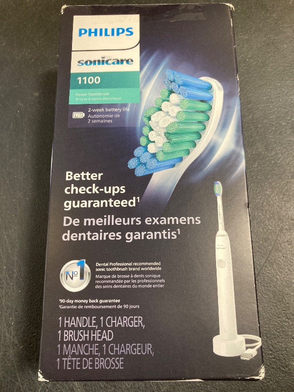 Photo 1 of PHILIPS Sonicare 1100 Power Toothbrush, Rechargeable Electric Toothbrush, White Grey HX3641/02