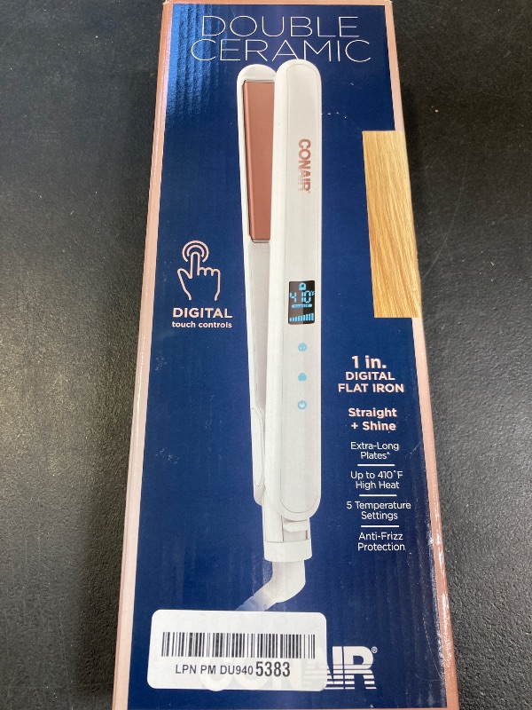 Photo 1 of Conair Double Ceramic Flat Iron, 1-inch Digital Flat Iron