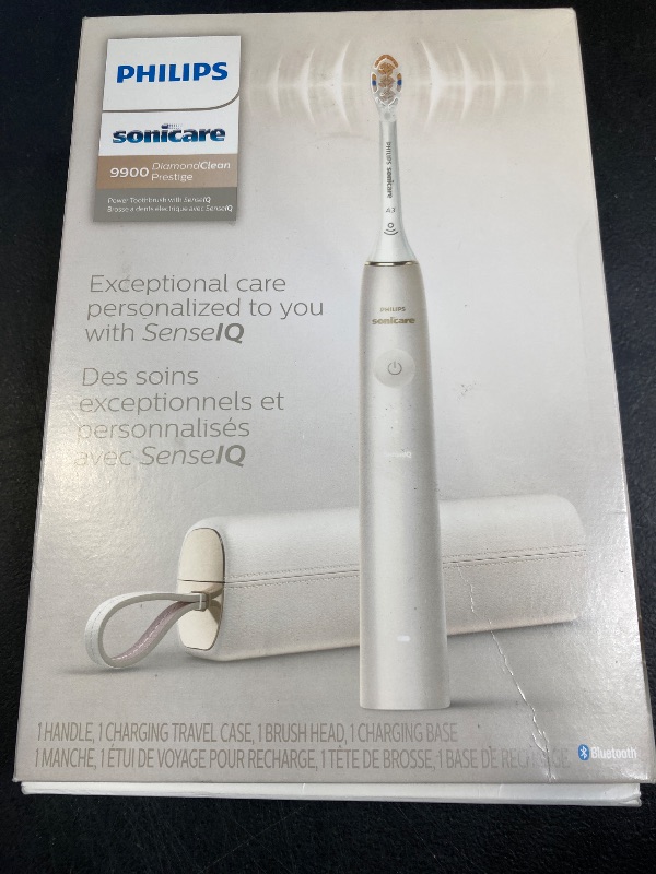 Photo 1 of Philips Sonicare 9900 Prestige Rechargeable Electric Power Toothbrush with SenseIQ, Champagne, HX9990/11