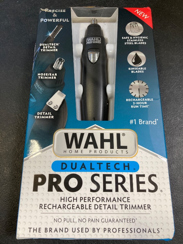 Photo 1 of Wahl Pro Series® Rechargeable Eyebrow, Ear & Nose Hair Trimmer for Men – Painless DualTech® Eyebrow Trimmer & Facial Hair Removal Device – Model 3025656