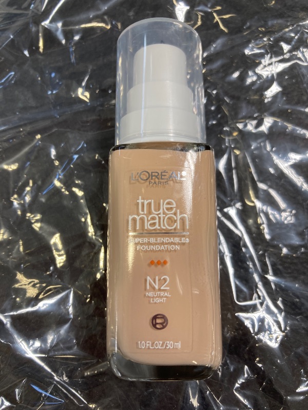 Photo 1 of L'Oreal Paris True Match Super-Blendable Foundation, Medium Coverage Liquid Foundation Makeup, N2, Light, 1 Fl Oz